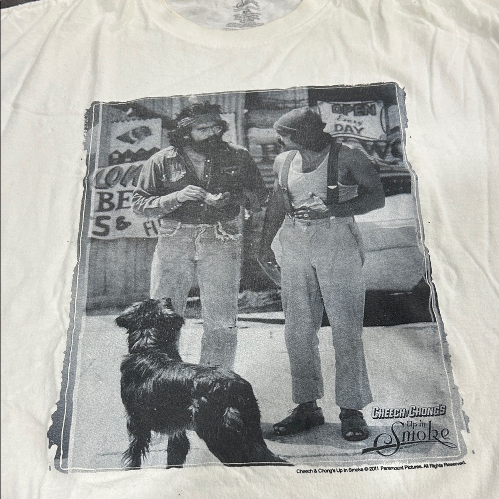 Cheech & Chong White Short Sleeve Graphic Tee
